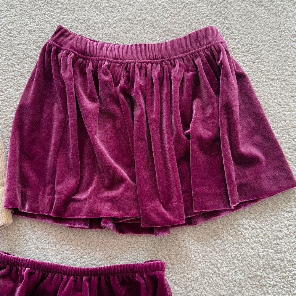 Baby Girl Tan and Purple Skirts - set of 2 - Picture 2 of 5